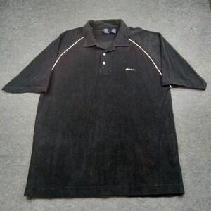 Kani Polo Shirt Mens‎ 2XL Black Embroidered Script Logo Short Sleeve Streetwear